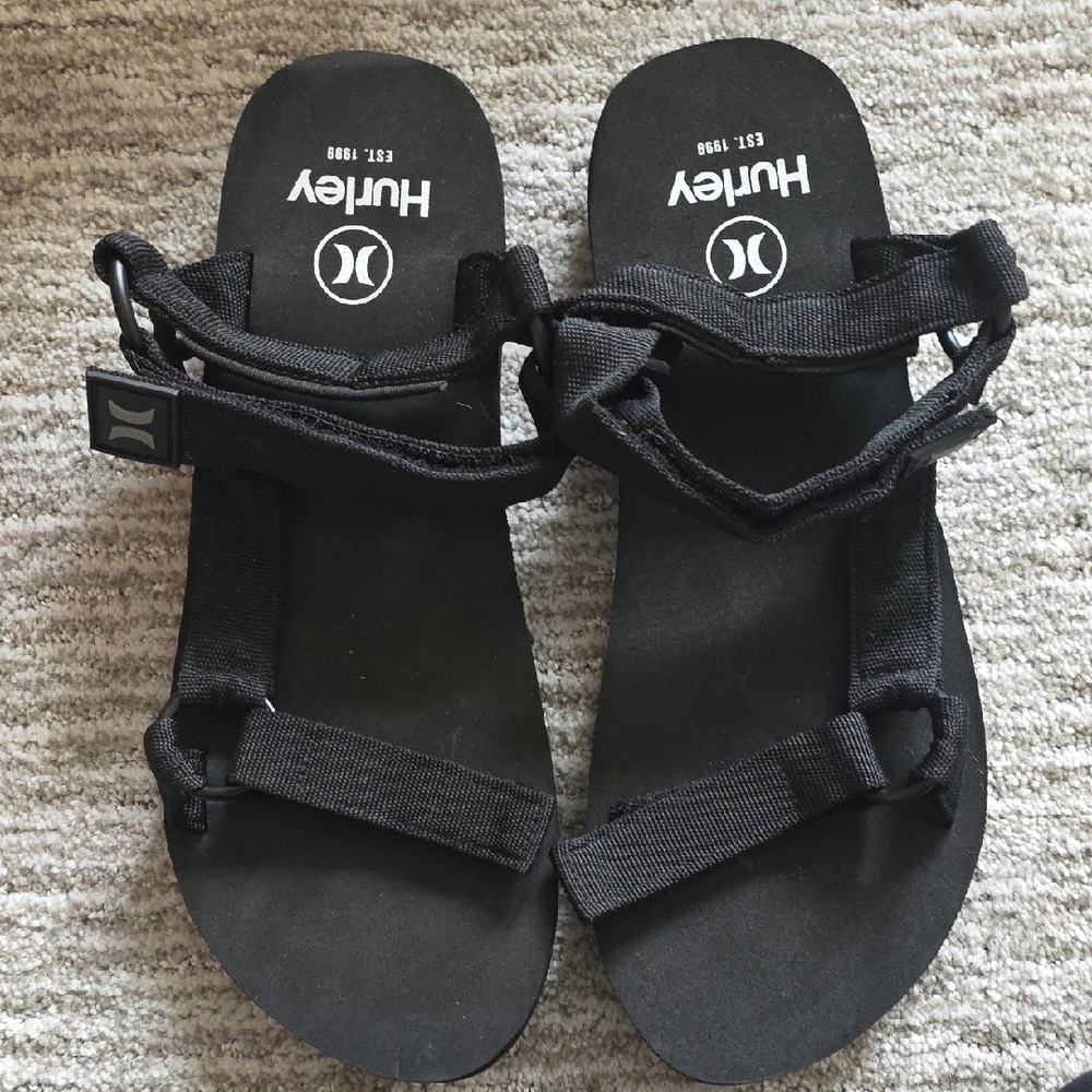 Hurley Women's Black Strap Sandals